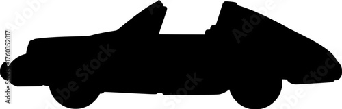 Classic convertible sports car silhouette graphic design object representation