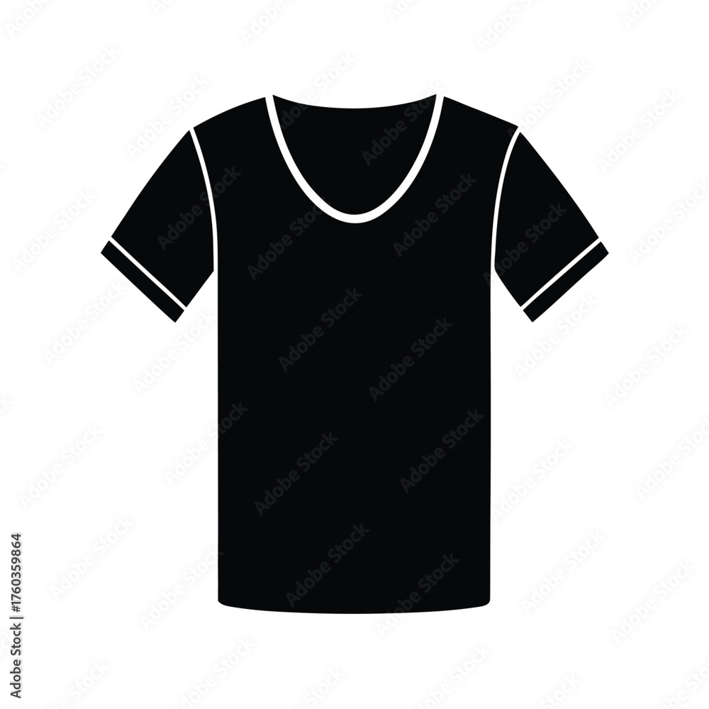 Naklejka premium t shirt front view minimal flat vector icon