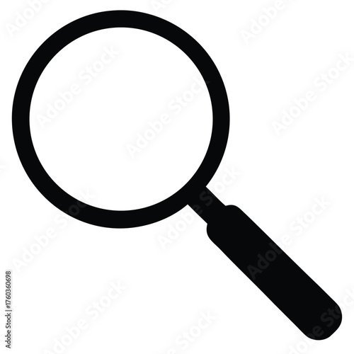 vector illustration of a magnifying glass  flat m