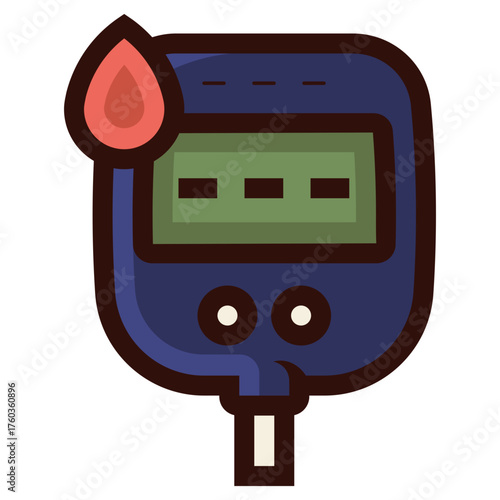 glucometer icon illustration