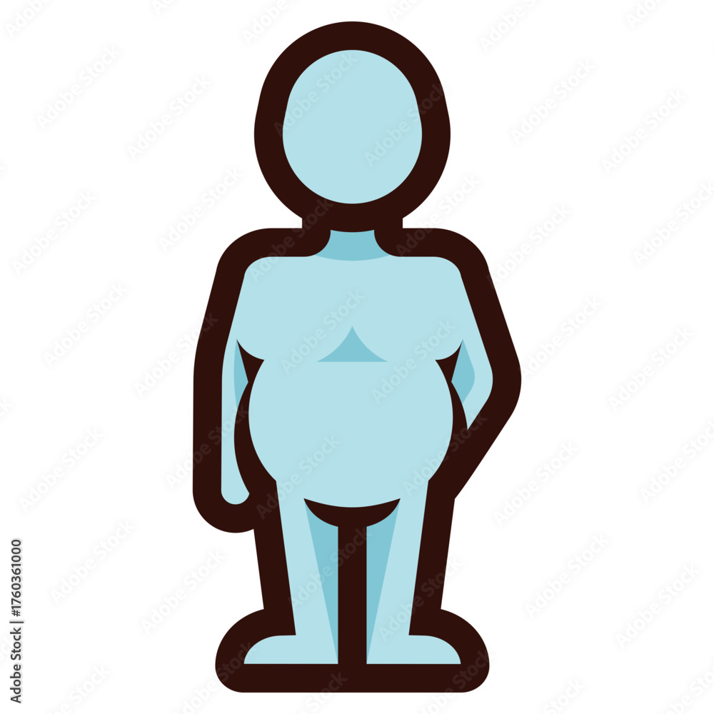 Obraz premium obesity body icon illustration