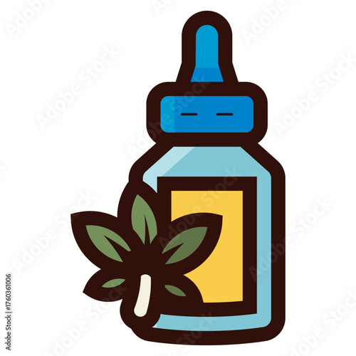stevia liquid sweetener icon illustration