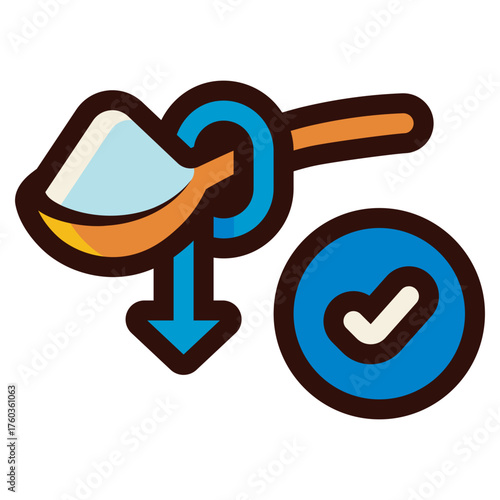 sugar intake allowed icon illustration