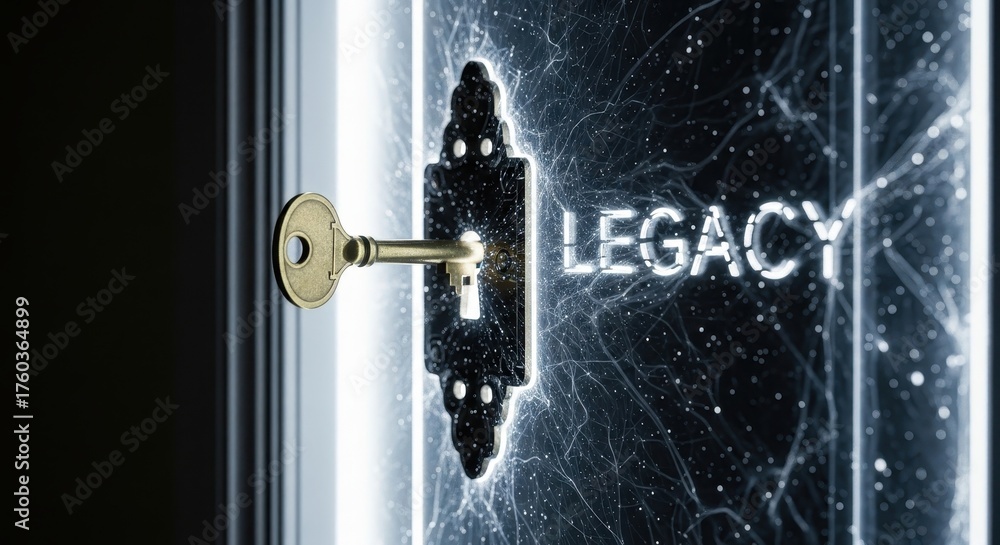 Fototapeta premium Unlock Your Legacy A Key to Future Potential and Lasting Impact