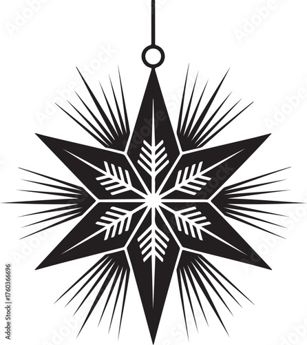 Elegant starburst ornament festive holiday decoration