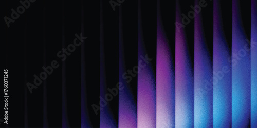Grainy background glowing blurred color flow banner poster cover design, noise texture. Refracted Glass Gradient Effect. Ribbed glass morphism texture.