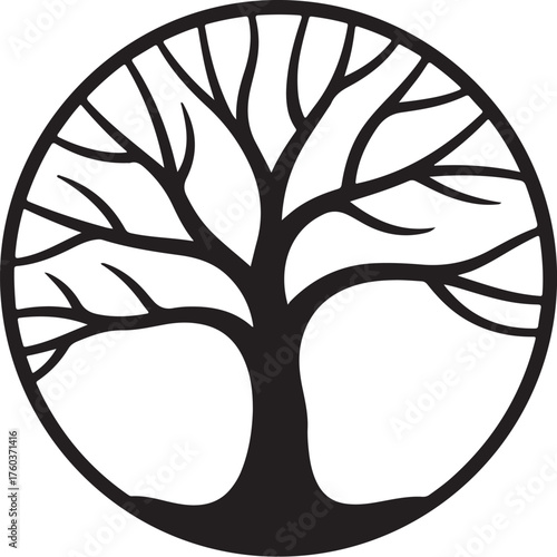 Symbolic tree of life circle design for growth