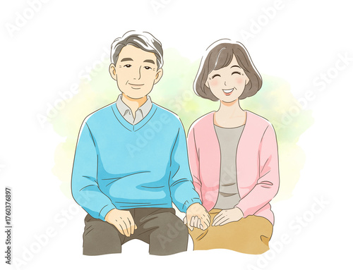 Happy senior couple holding hands – Family love and warmth