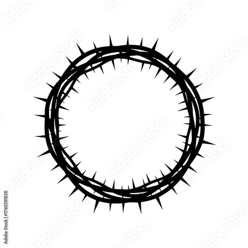 Crown of Thorns Silhouette Symbol