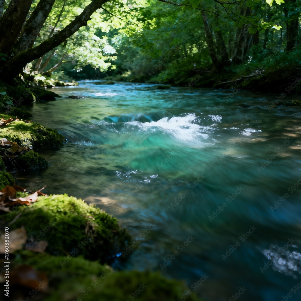 Naklejka premium stream in the forest