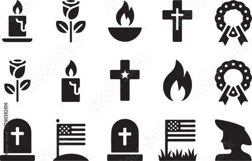 Memorial icons for remembrance and honor