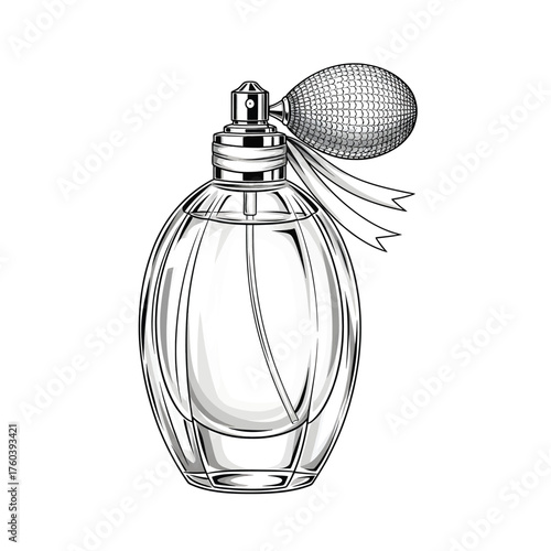 Vintage perfume bottle with atomizer