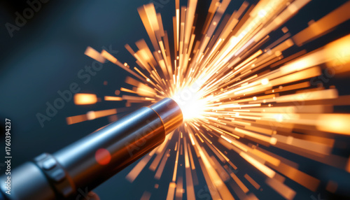 Metal Grinding Tool Producing Sparks