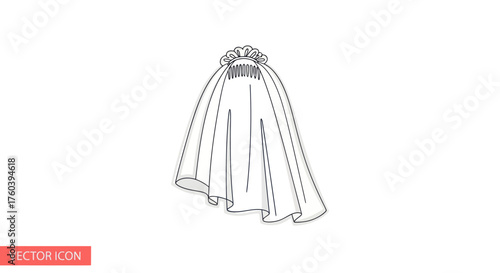 Line Art Drawing of a Womens Pleated Skirt with Waistband.