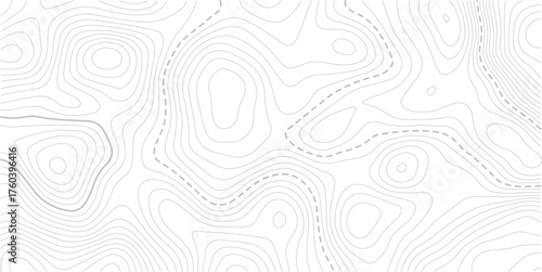 Topographic map background geographic line map with elevation assignments. Modern design with White background with topographic wavy pattern design.paper texture Imitation of a geographical map shades