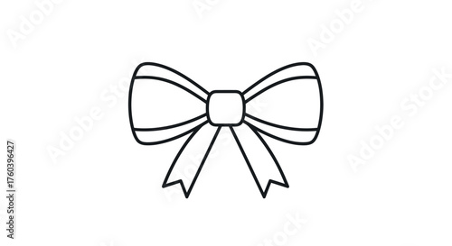 Simple Outline of a Classic Bow Tie.