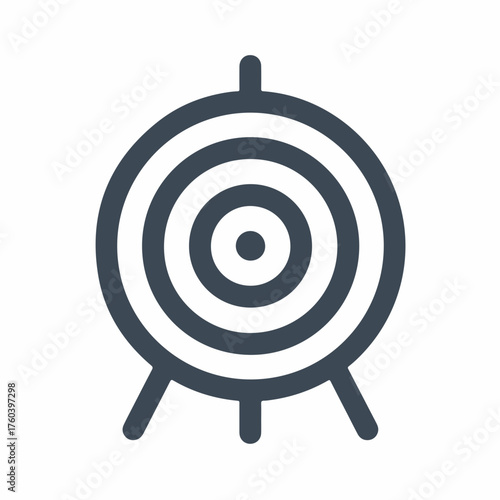 Precise Target Icon in Flat Design