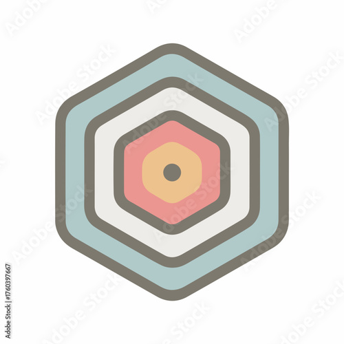 Minimalistic Target Icon in Subdued Style