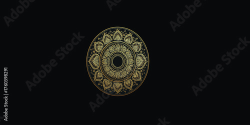 Print   Mandala-inspired circular decorative pattern — symmetry design