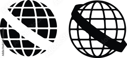 Abstract globe icon representing global communication and information technology networks