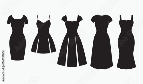 Collection of elegant silhouette dresses for special occasions fashion and style