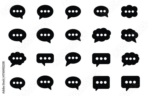WebEngage in modern digital conversation with these diverse chat bubble icons for website and application design, creating sleek and intuitive user interfaces that enhance communication
