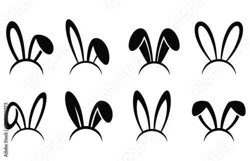 WebCrafty Easter fun awaits with these adorable bunny ear silhouettes perfect for spring crafts, seasonal decor, and playful designs to bring joy to any project