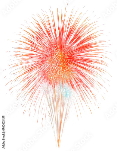 festive fireworks on an isolated transparent background. Fireworks png, 

