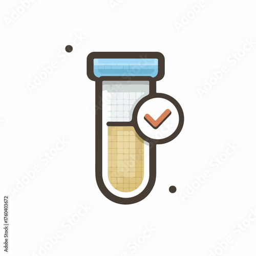 Scientific Test Tube Pictogram Icon Design