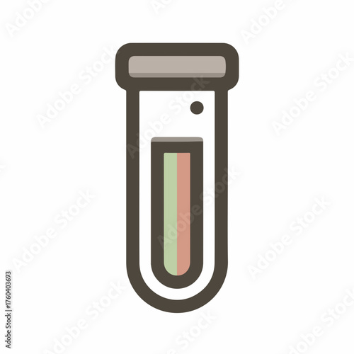 Minimal Test Tube Outline Pictogram