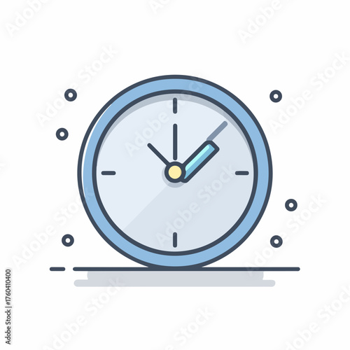 Efficient Time Management Icon in Flat Design