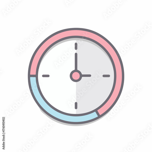 Sleek Time Management Outline Icon Design