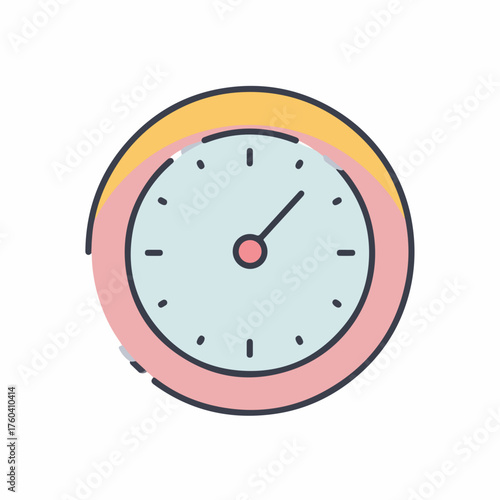 Sleek Time Management Thin Line Icon