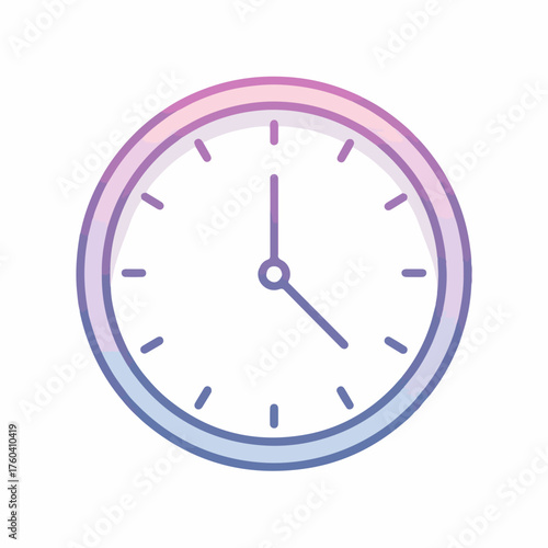 Sleek Outline Time Management Icon Design