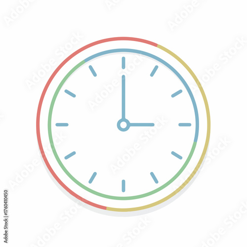 Sleek Time Management Outline Icon Design