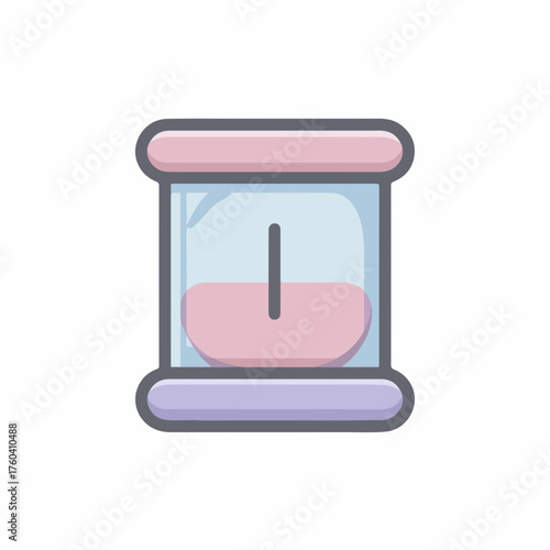 Sleek Timer Outline Icon in Pastel