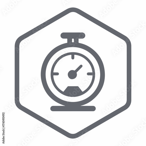 Sleek Timer Outline Icon Design