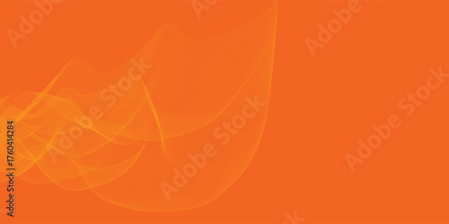 Vector abstract background with dynamic orange waves, lines and particles. Eps10