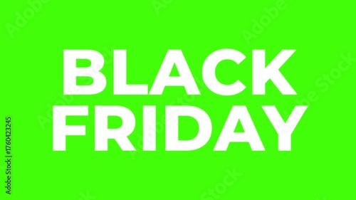 Black Friday text animation for sale promotion 4k video on Green Screen