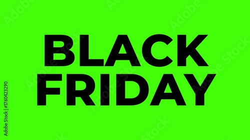Black Friday text animation for sale promotion 4k video on Green Screen