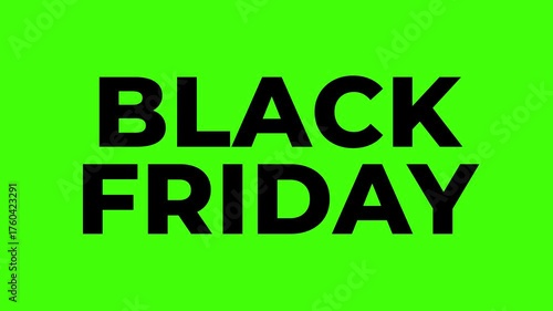 Black Friday text animation for sale promotion 4k video on Green Screen