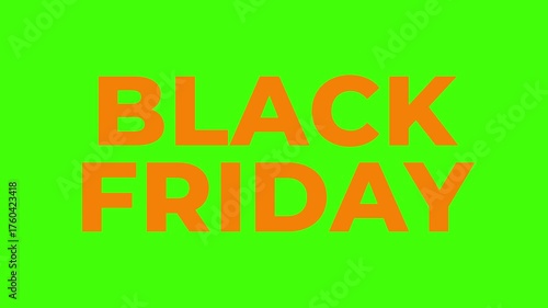 Black Friday text animation for sale promotion 4k video on Green Screen