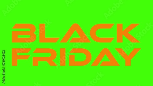 Black Friday text animation for sale promotion 4k video on Green Screen