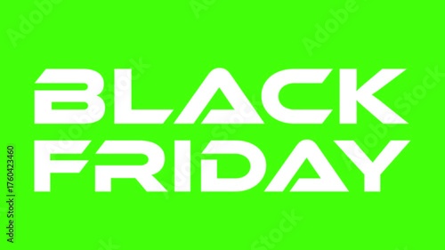 Black Friday text animation for sale promotion 4k video on Green Screen