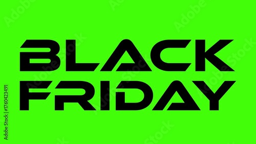 Black Friday text animation for sale promotion 4k video on Green Screen