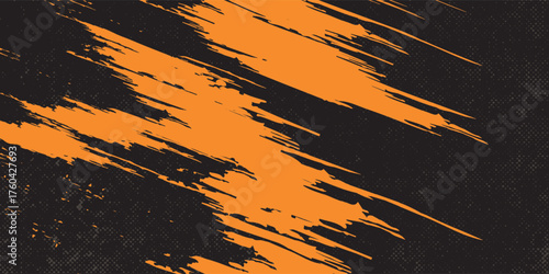 orange black brush wrap car sticker pattern abstract banner sporty lines black orange color combination grunge brush modern pattern racing motorsport.