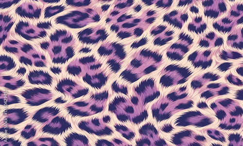 Purple leopard animal fur illustration vector for fashion or decor a creative fit for wallpapers, fabric art, fashion design, and luxury textile prints.