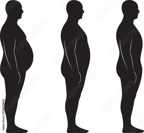  Body shape male silhouette weight gain
