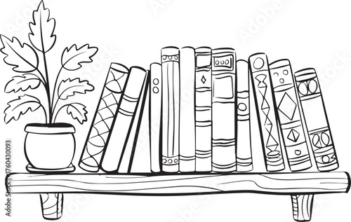 Floral Book Black and White Book with flowers design