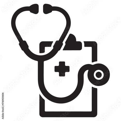 Medical Stethoscope Icon – Healthcare and Doctor Equipment Vector Design